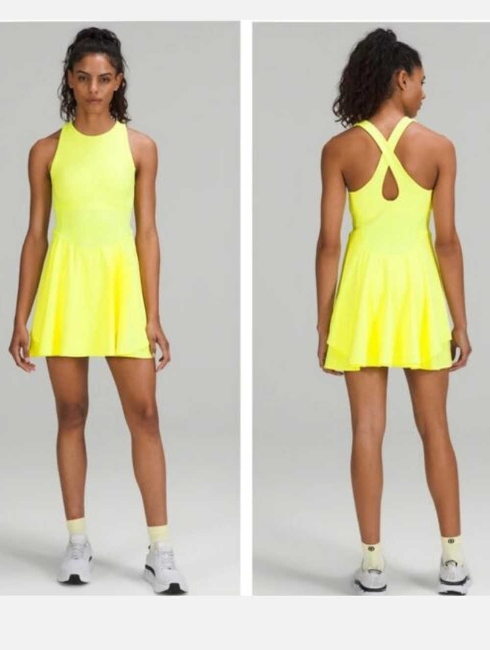 Lululemon Court Crush Dress Neon Yellow NWT